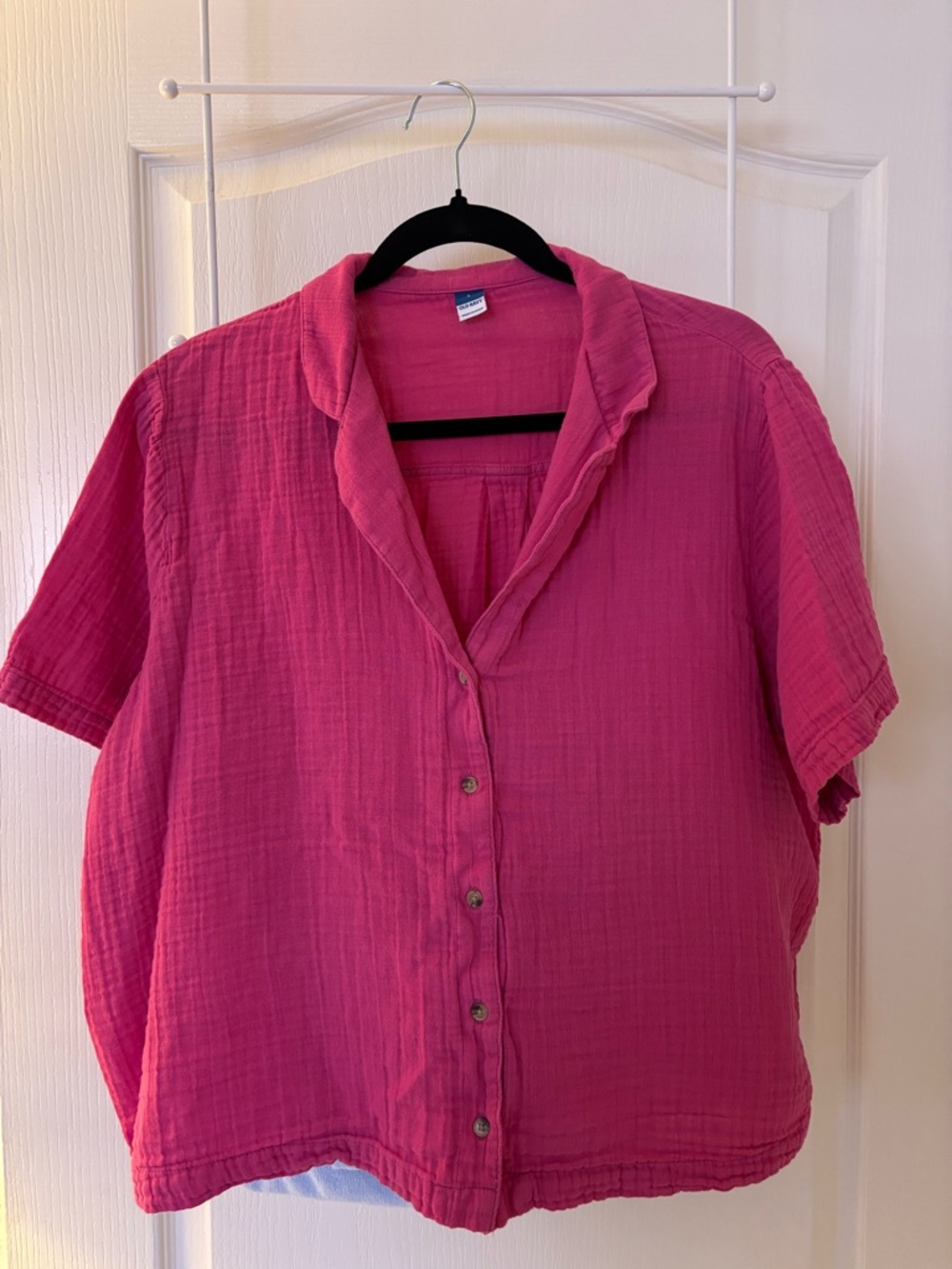 Old Navy Hot Pink Cotton Shirt